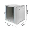 Qoltec 54487 RACK spinta 19 | 12U | 600 x 635 x 600