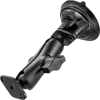 RAM Mounts Twist-Lock žemo profilio siurbtuko dvigubas rutulinis laikiklis juodas RAP-B-166-2U