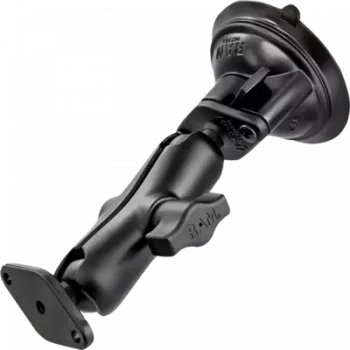 RAM Mounts Twist-Lock žemo profilio siurbtuko dvigubas rutulinis laikiklis juodas RAP-B-166-2U