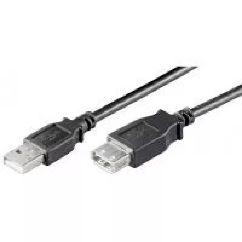 Wentronic Goobay USB 2.0 Hi-Speed ilginimo laidas, juodas, 0,3 m - USB 2.0 kištukas (A tipas) > USB 2.0 lizdas (A tipas) (68622)