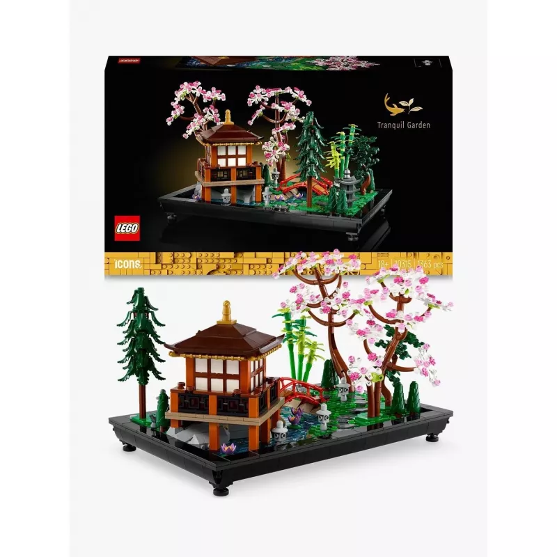 LEGO statybų rinkinys ICONS 10315 Zen Garden, 1363 dalys, 18+, matmenys 210×320×200 mm, svoris 4,19 kg