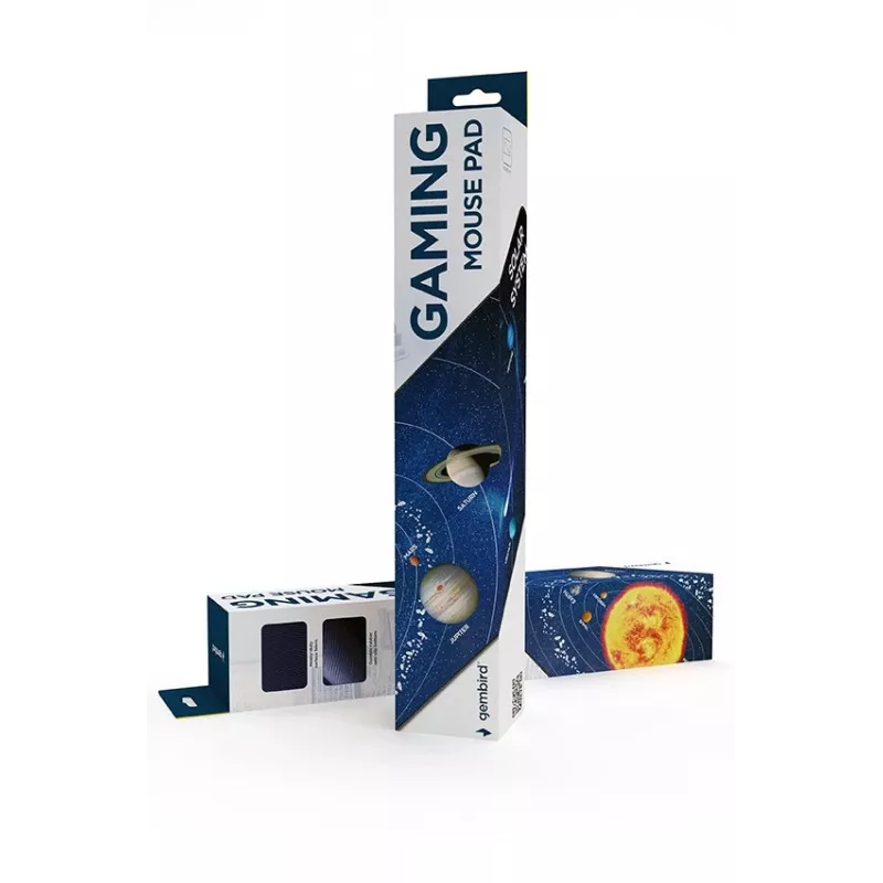 Gembird MP-SOLARSYSTEM-XL-01 žaidimų pelės kilimėlis, ypač didelis\Kosmos\ 350 x 900
