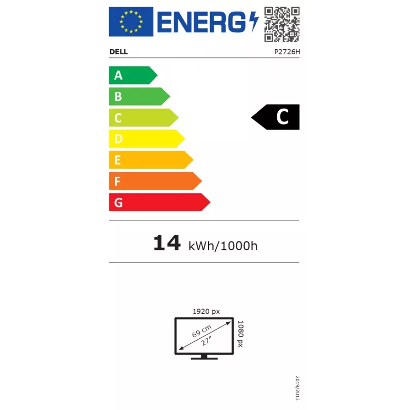 DELL Pro P 27 P2726H kompiuterio monitorius 68,6 cm (27 coliai) 1920 x 1080 pikseliai Full HD LCD juodas
