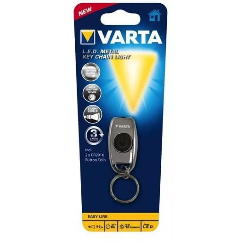 Raktų pakabuko žibintuvėlis Varta L.E.D. METAL KEY CHAIN LIGHT