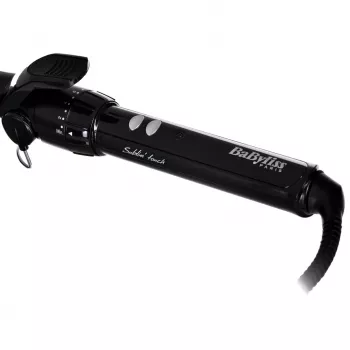 Garbanojimo žnyplės BABYLISS Pro 180 19mm — 19 mm cilindras, 150–180°C, 10 kaitinimo lygių, sukamas laidas, rožinė/juoda