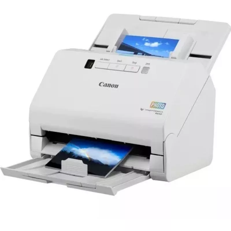 Canon imageFORMULA RS40 Nuotraukų ir dokumentų skaitytuvas, 600 x 600 DPI, 40 ppm, 30 ppm, Pilkumo atspalvių, Vienspalvis, Lapinis skaitytuvas, Baltas