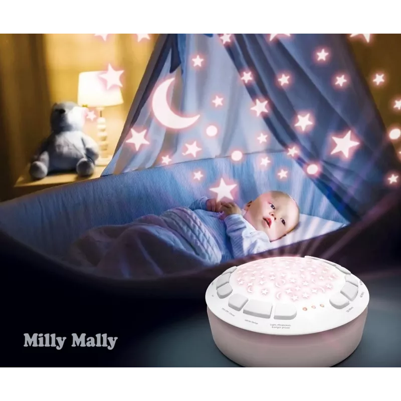 Pliušinis projektorius-žaislas Milly Mally Bear 5656 su švelnia šviesa darželiui
