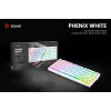 Žaidimų klaviatūra Savio Phenix WHITE GAT RED PUD Laidinė Belaidė USB Bluetooth RGB LED