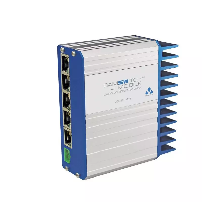 Power over Ethernet komutatorius Veracity VCS-4P1-MOB 4 prievadų PoE mobilus įrenginys