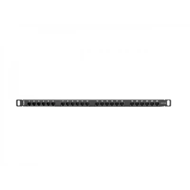 Lanberg PPU5-0024-B - RJ-45 - Cat5, Cat5e - juoda - metalas - montavimas į stovą - 0,5 U (PPU5-0024-B)