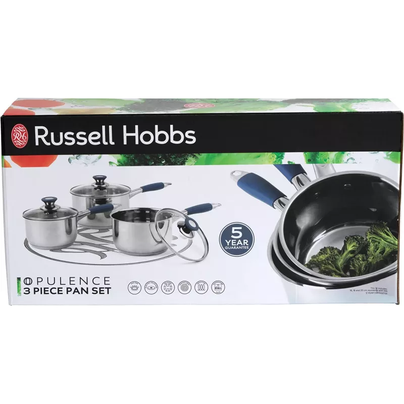 Viryklės indų rinkinys Russell Hobbs RH01178EU 3 dalių, mėlynas