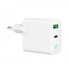 Alimentator Retea 220V GEMBIRD, Universalus, 1 X USB Type-C D 20W, 1 X USB-A 3.0 QC 18W, LED indikatorius, balta