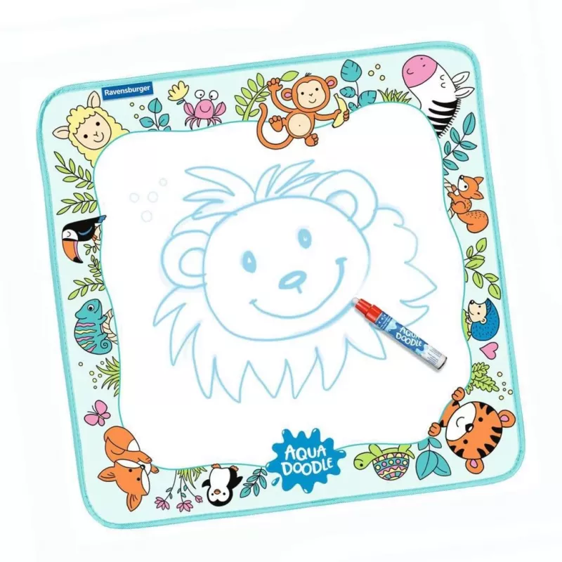 Ravensburger Aqua Doodle gyvūnų piešimo kilimėlis — ministeps rinkinys piešimui be nešvarumų vandeniu