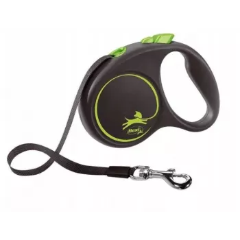 FLEXI Juoda Design S - ištraukiamas pavadėlis - 5 m