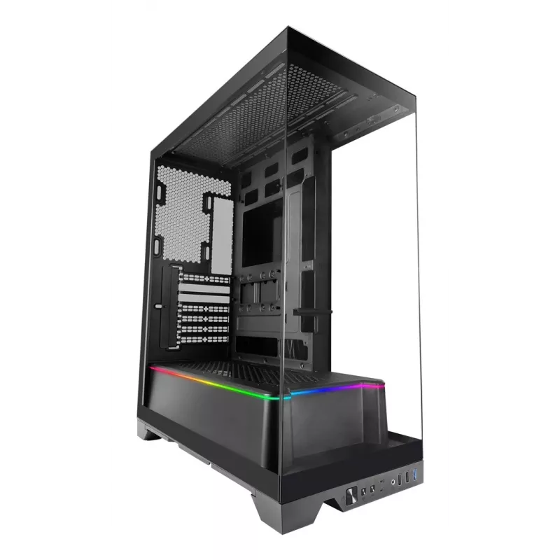 TACENS Mars Gaming MCPRISMA Midi Tower kompiuterio korpusas, juodas, grūdintas stiklas, palaiko ATX/Micro-ATX/Mini-ITX, 2x3,5 colių + 2x2,5 colių lizdai