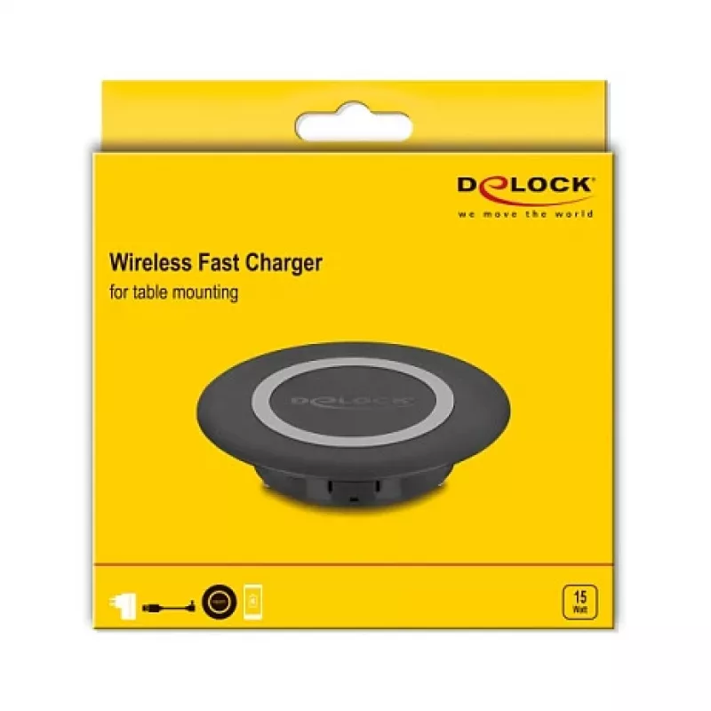 Vidaus įkroviklis DeLOCK 66284 išmaniajam telefonui juodas USB belaidis