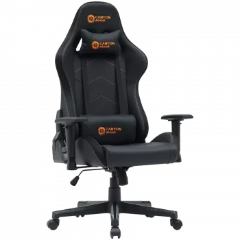 Žaidimų kėdė CANYON Irida RGBCH03 RGB juoda ergonomiško dizaino, reguliuojami porankiai, atlošiama atlošas
