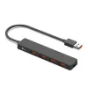 USB 3.2 Gen 2 5-in-1 kelių prievadų šakotuvas Vention CHOBB — 5 prievadai (4× USB 3.2 Gen 2 Type-A, 1× USB 3.2 Gen 1 Type-A), 0,15 m, ABS, juodas