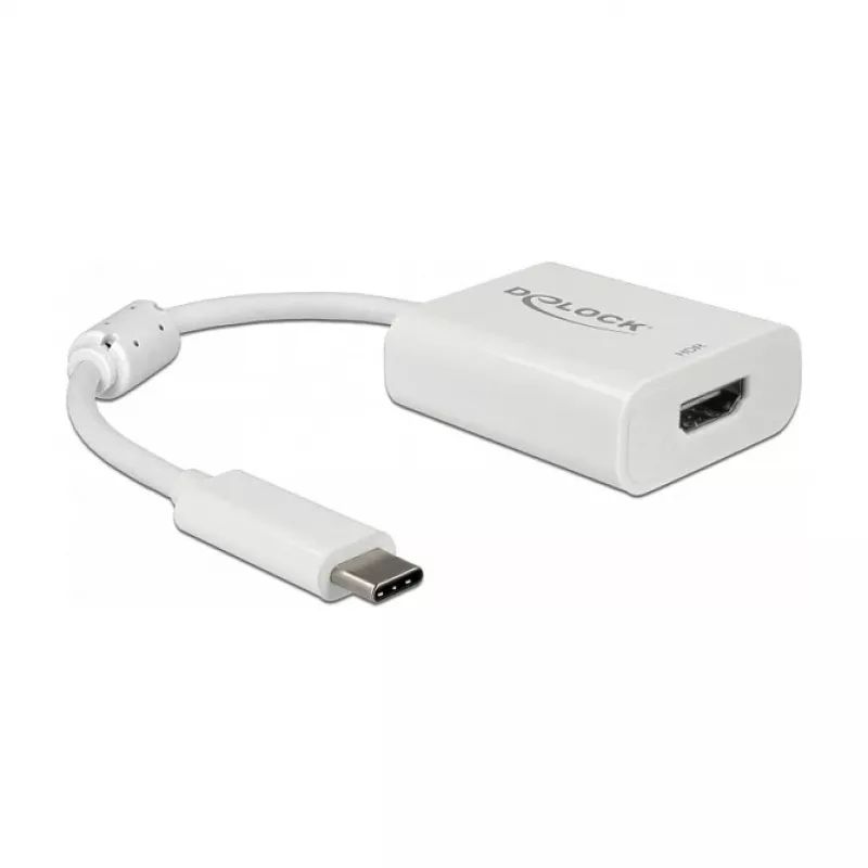 Vaizdo kabelio adapteris DeLOCK 63937 USB Type-C į HDMI 0,1 m baltas