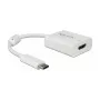 Vaizdo kabelio adapteris DeLOCK 63937 USB Type-C į HDMI 0,1 m baltas