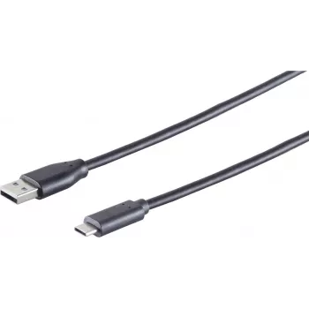 USB laidas S/CONN 77143-1.0 USB 2.0 1 m USB C USB A juodas