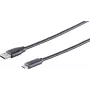 USB laidas S/CONN 77143-1.0 USB 2.0 1 m USB C USB A juodas