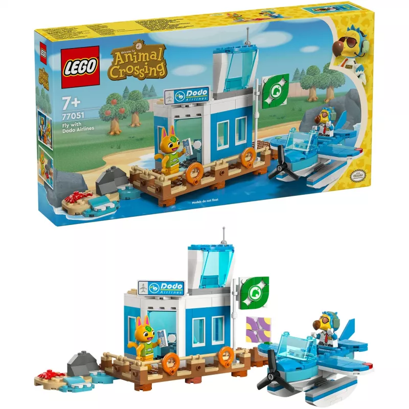Konstruktorius LEGO 77051 Animal Crossing: Skrydis su “Dodo Airlines” rinkiniu, LEGO prekės ženklas, modelis 77051