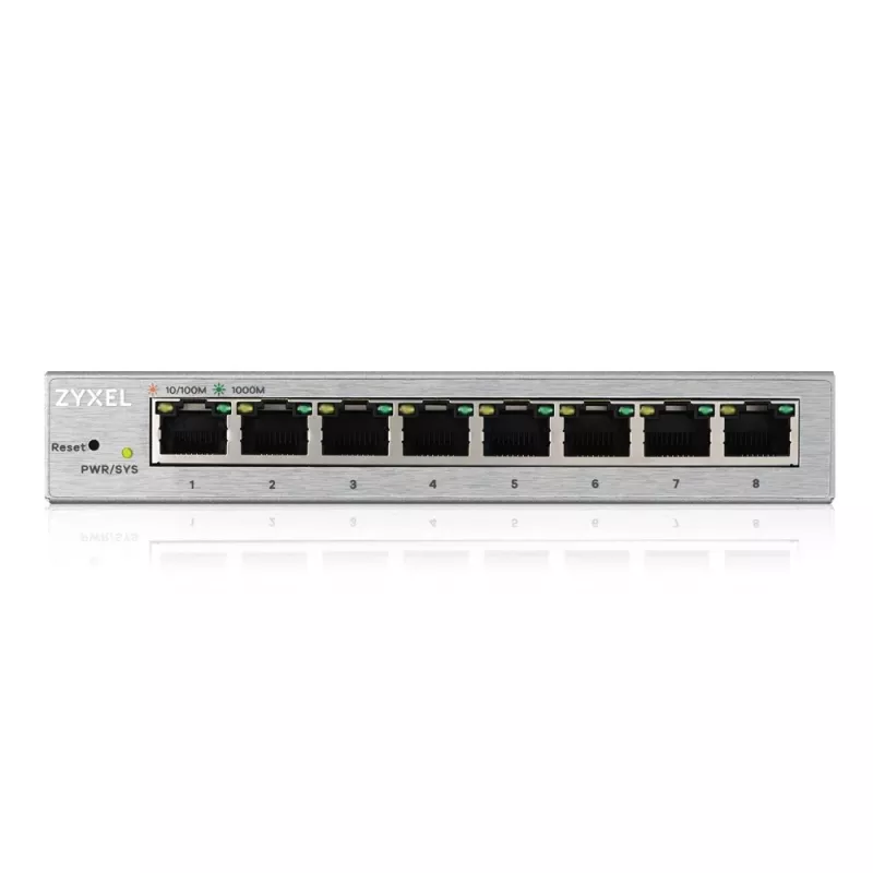 Zyxel GS1200-8 valdomas Gigabit Ethernet (10/100/1000) sidabrinis