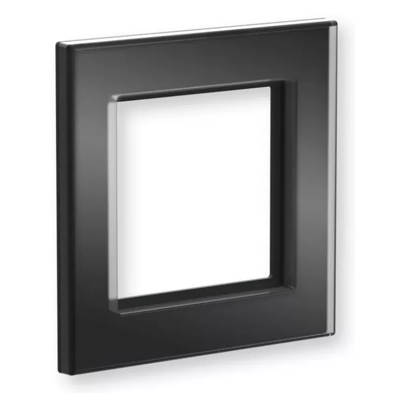 eQ-3 Homematic IP stiklinis rėmelis 1 vietos, juodas (162148A1)