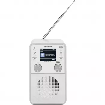Skaitmeninis radijas TECHNISAT DigitRadio 317 White — FM ir DAB+ priėmimas, kompaktiškas stalinis dizainas