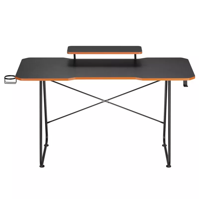 Maclean NanoRS žaidimų stalas su monitoriaus lentyna, maks. 50 kg, aukštis 850 mm, juodas RS170, žaidimų stalas, juodas