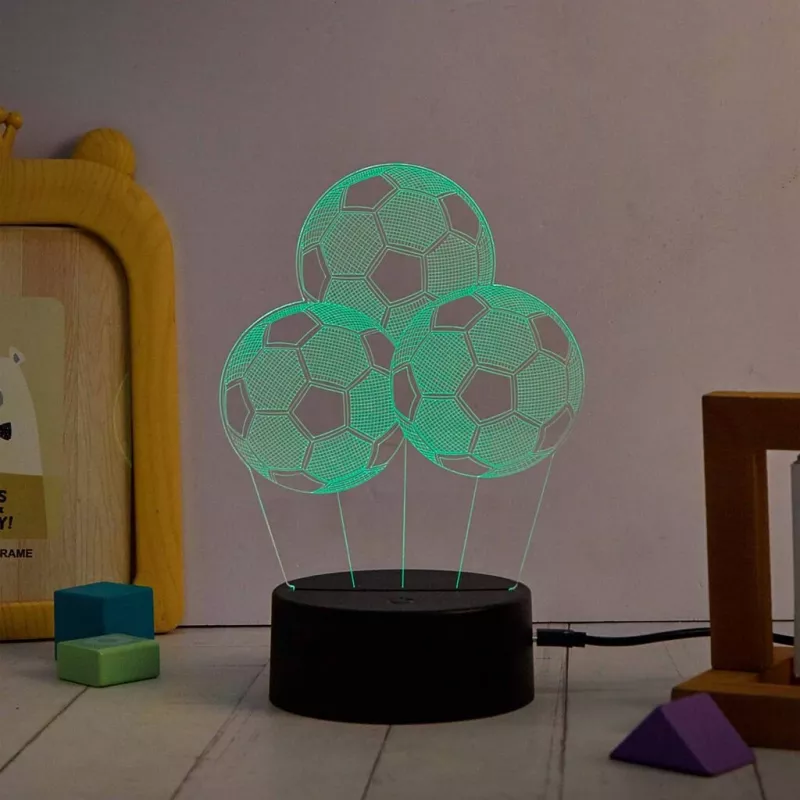 Stalinė lempa MANTA SNL124RGB RGB 3D šviesos dekoratyviniai rutuliai, spalvą keičiantis LED, dekoratyvinis apšvietimas