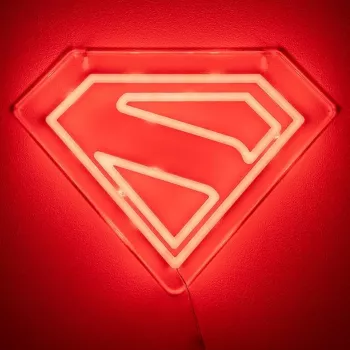 Prie sienos tvirtinamas LED neoninis šviestuvas „Paladone Superman“ PP14478SMTVN, dekoratyvinis sienos ženklas