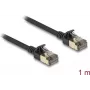 Tinklo kabelis DeLOCK RJ45 Cat.8.1 F/FTP plonas Pro 1m Juodas