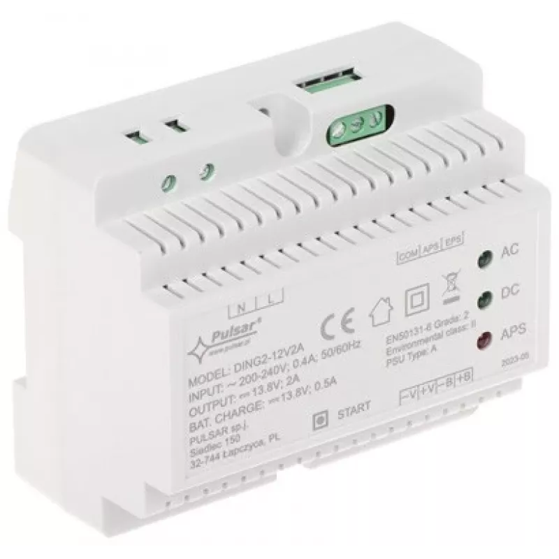Maitinimo šaltinis perjungimo buferinis PULSAR DING2 DING2-12V2A 13.8V 2A