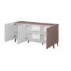 Komoda cama meble Cama Nova 155×40×72 cm, matinė rožinė, MDF korpusas