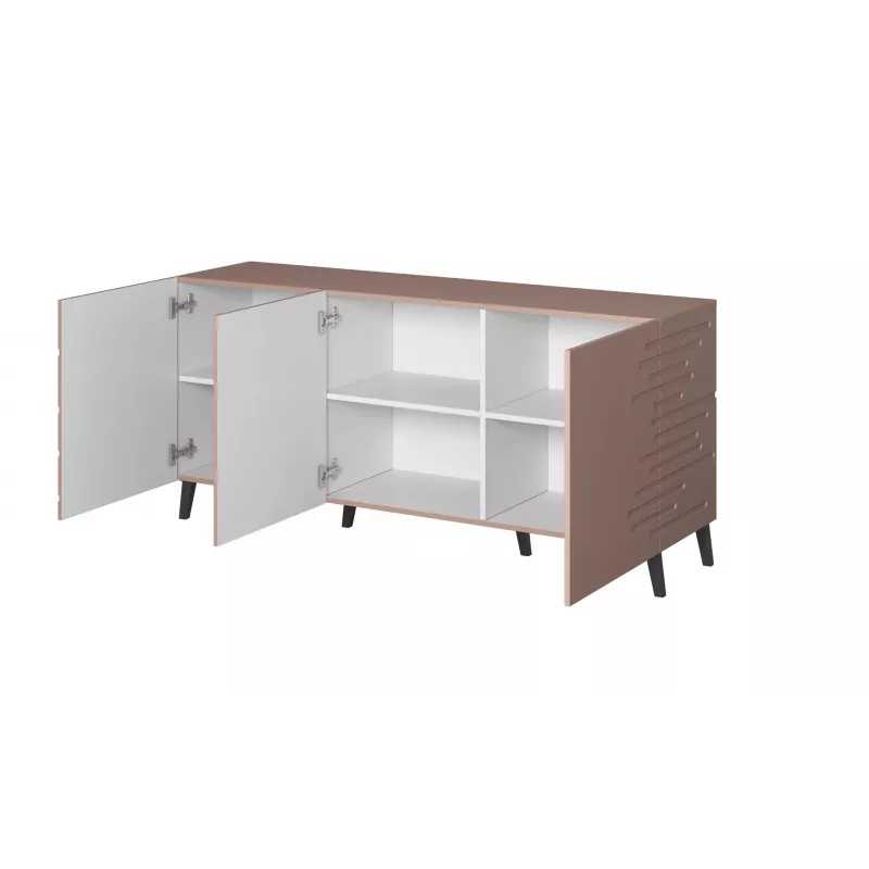 Komoda cama meble Cama Nova 155×40×72 cm, matinė rožinė, MDF korpusas