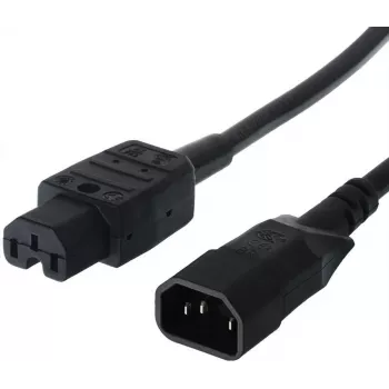 Bachmann - maitinimo ilgintuvo kabelis - IEC 60320 C14 į IEC 60320 C13 - 250 V - 10 A - 1,5 m - juodas