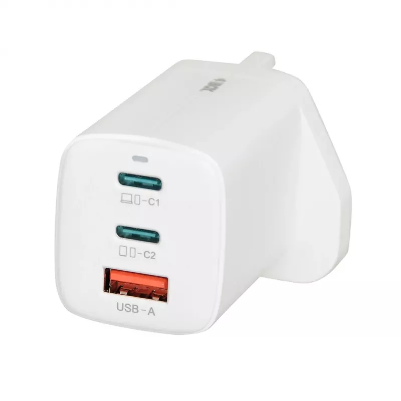iBOX C-65 Balta, GaN 65W universalus įkroviklis su UK kištuku