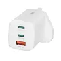iBOX C-65 Balta, GaN 65W universalus įkroviklis su UK kištuku