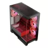 PC korpusas MODECOM Volcano SPACE APEX ARGB Midi Tower, grūdintas stiklas, USB-C, palaiko ATX/microATX/Mini-ITX, GPU iki 430 mm, CPU aušintuvas iki 180 mm