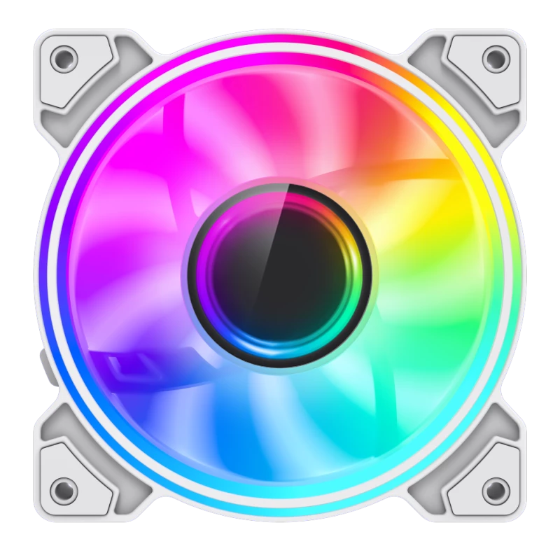 Gamemax | Korpuso ventiliatorius | DUAL RING INFINITY | Balta