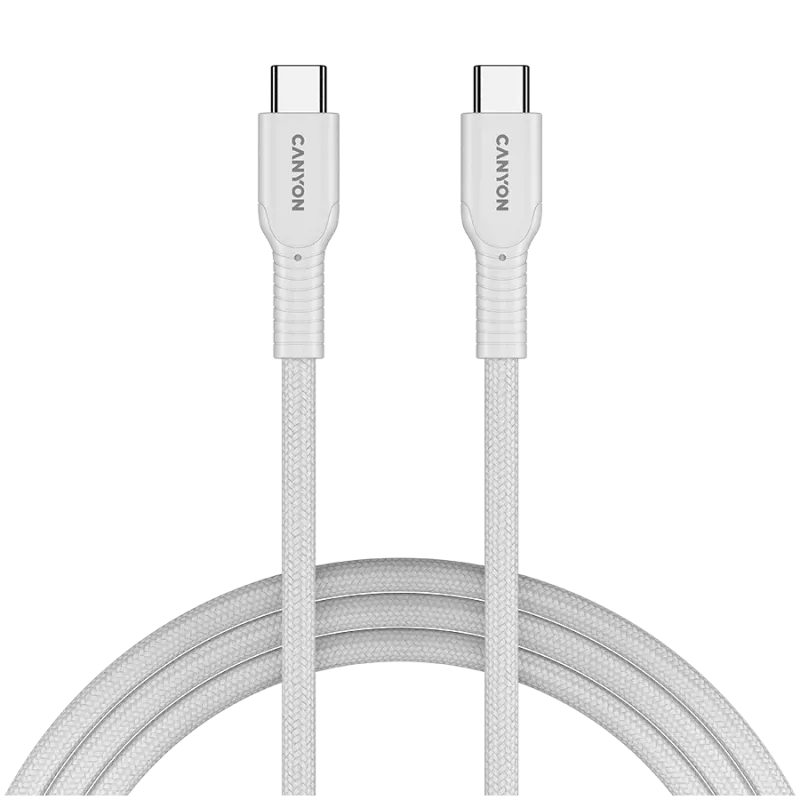 CANYON kabelis OnWire 60CL C-C 60W COLOR Pintas 1 m Baltas