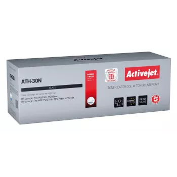 Activejet ATH-30N dažų miltelių kasetė (pakaitalas HP 30A CF230A; Supreme; 1600 puslapių; juoda)