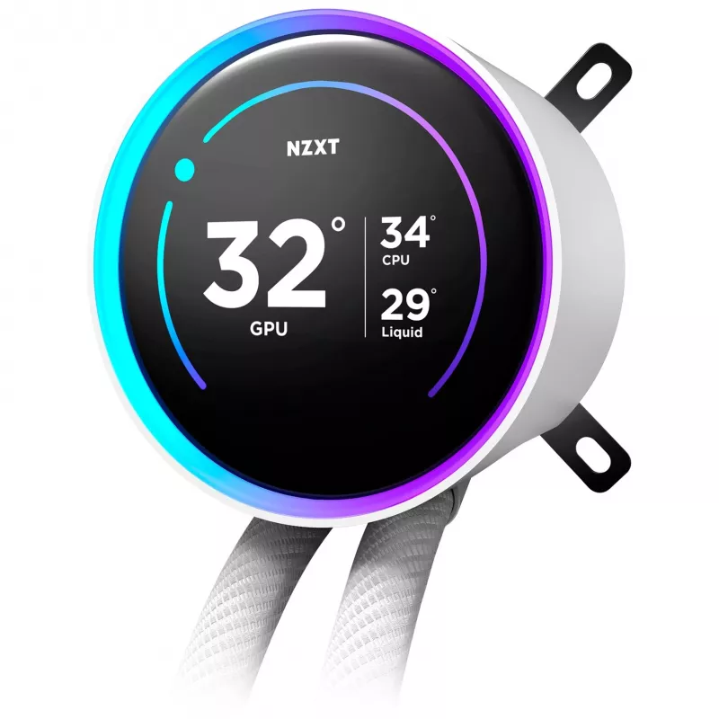 Viskas viename skysčio aušintuvas NZXT Kraken Elite 360 RGB 12 cm baltas