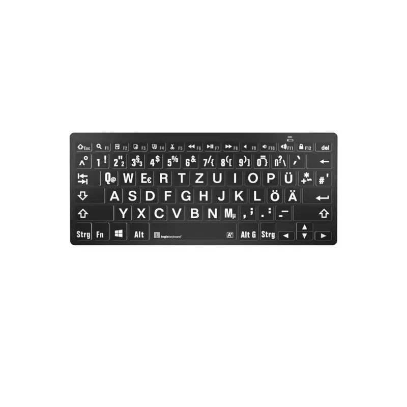 “Logickeyboard” universali “Bluetooth” klaviatūra LKB-LPWB-BTPC-DE QWERTZ vokiška, juoda