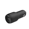 Dvigubas USB-A automobilinis įkroviklis 12W x2 Juodas