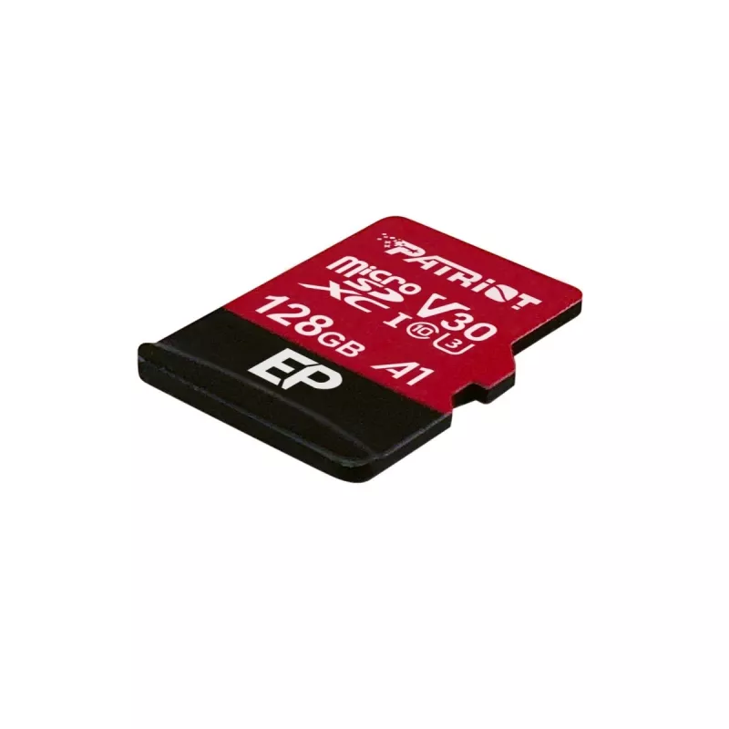 MicroSDXC atminties kortelė PATRIOT 128 GB Class 10 U3 V30, skaitymo greitis 100 MB/s, rašymo greitis 80 MB/s, microSDXC