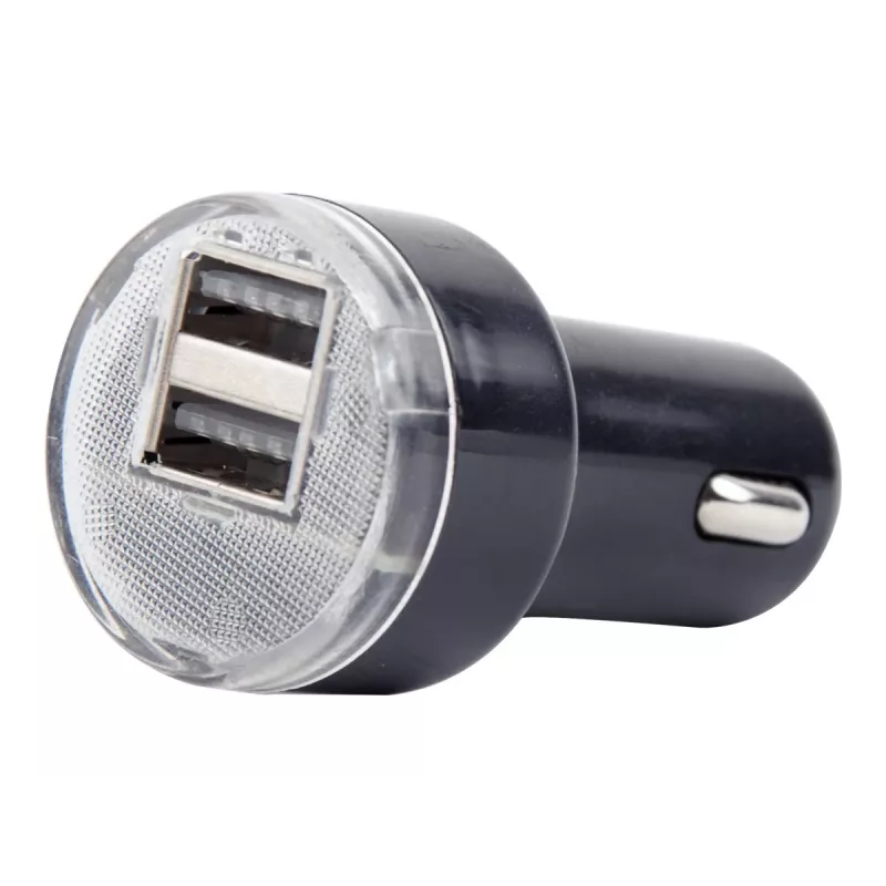 Automobilinis įkroviklis Gembird EG-U2C2A-CAR-02, įėjimas 12–24V, išėjimas 5V/2,1A, 2× USB 2.0, juodas