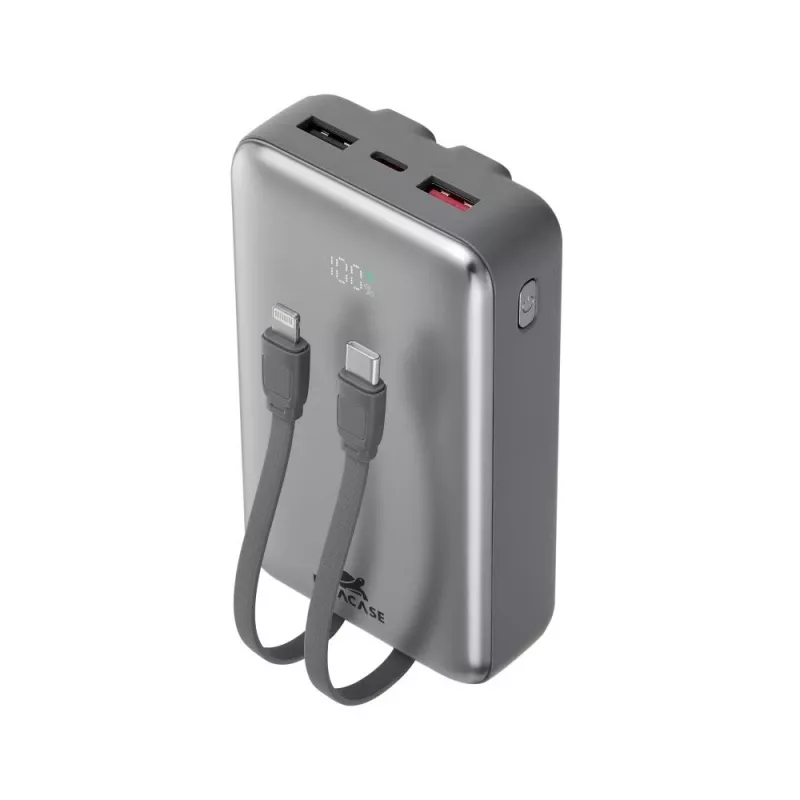 Išorinė baterija Rivacase VA2612 — 20000 mAh nešiojamas USB įkroviklis su keliais USB prievadais
